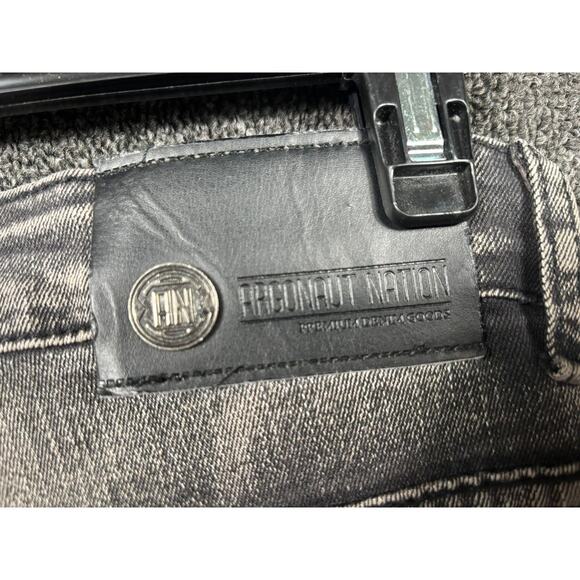 Argonaut Nation Jeans Mens 30x32 Gray Distressed Frayed Slim Fit Streetwear - Picture 5 of 9